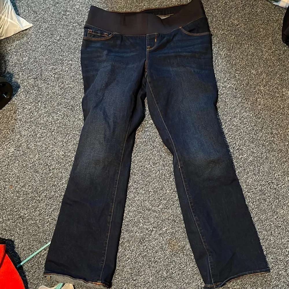 NWOT 10 short maternity bootcut jeans - Picture 1 of 4